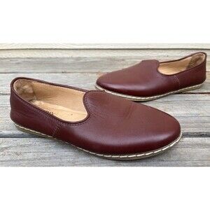 Charix Women's 40 US 9.25 Slip-On Leather Loafers Flats Artisan Shoes